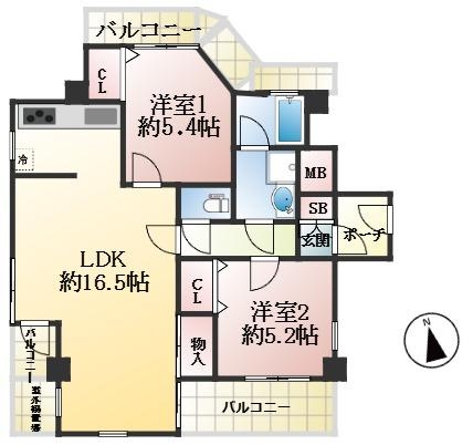西宮市神楽町 間取画像