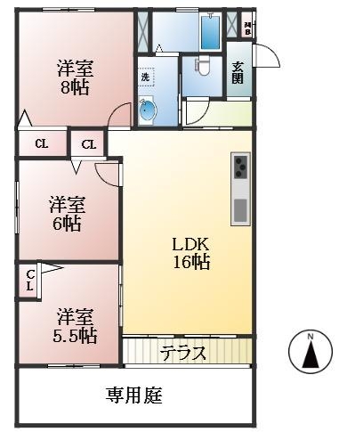 西宮市上甲子園 間取画像