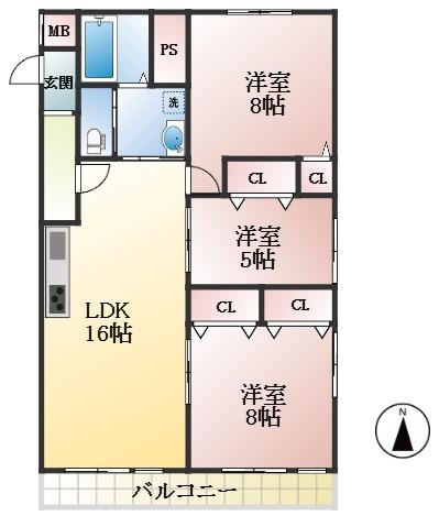 西宮市豊楽町 間取画像