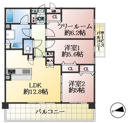 西宮市深津町 間取画像