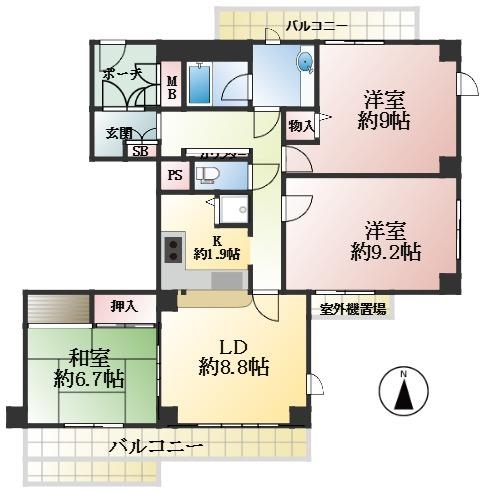 西宮市甲子園七番町 間取画像