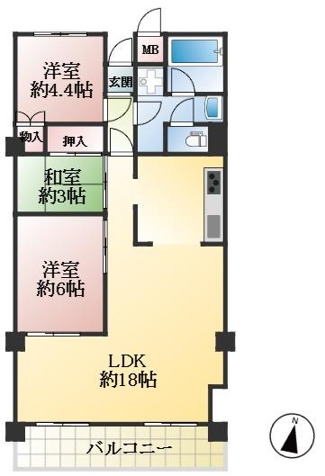 西宮市甲陽園本庄町 間取画像