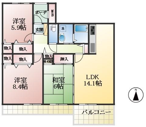 西宮市高須町 間取画像