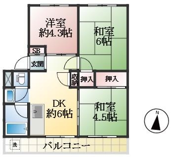 西宮市段上町 間取画像