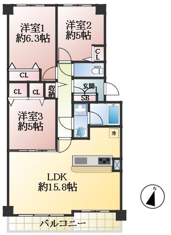 西宮市今津巽町 間取画像