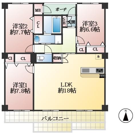 西宮市高須町 間取画像