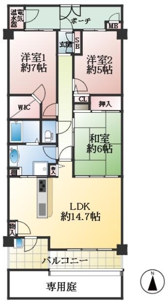西宮市泉町 間取画像