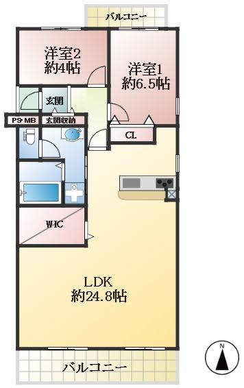 西宮市高須町 中古マンション間取画像